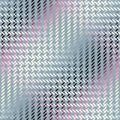 Houndstooth plaid geometric overlay style pattern. Vector image. Royalty Free Stock Photo
