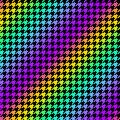 Houndstooth plaid geometric overlay style pattern. Vector image. Royalty Free Stock Photo