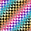 Houndstooth plaid geometric overlay style pattern. Vector image. Royalty Free Stock Photo
