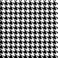 Houndstooth seamless pattern. Black and white vector abstract background