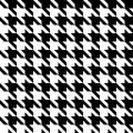 Houndstooth seamless pattern. Black and white vector abstract background