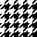 Houndstooth seamless pattern. Black and white vector abstract background