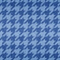 Houndstooth seamless pattern. Repeated fade houndtooth texture. Blue hound tooth background. Repeating fading pepita plaid patern