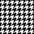 Houndstooth seamless pattern. Repeated houndtooth texture. Black hound tooth on white background. Repeating pepita plaid patern fo