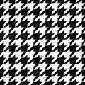 Houndstooth seamless pattern. Repeated houndtooth texture. Black hound tooth on white background. Repeating pepita plaid patern fo