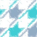 Houndstooth Seamless Pattern in Scribble Style