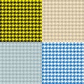 Houndstooth Seamless Patterns Set Royalty Free Stock Photo