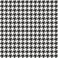 Houndstooth seamless vector black and white pattern or tile background