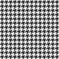 Houndstooth seamless vector black and white pattern or tile background Royalty Free Stock Photo