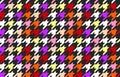 Houndtooth checked seamless pattern background.