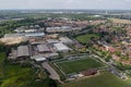 Hounslow Sports Club and Heathrow International Trading Estate - aerial view