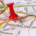 Hounslow on a UK Map