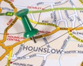 Hounslow on a UK Map