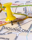 Hounslow on a UK Map