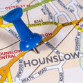 Hounslow on a UK Map