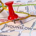 Hounslow on a UK Map