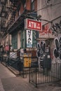 24 Hour ATM sign, Lower East Side, Manhattan, New York