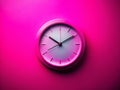 A 24Hour Countdown Urgent Deadline Visually Emphasized by Fast Clock Hands on a Striking Pink Background Royalty Free Stock Photo