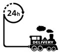 24 hour delivery symbol Royalty Free Stock Photo
