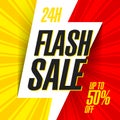 24 hour Flash Sale bright banner