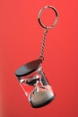 Hour glass on a key chain