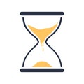 Hour glass sign. Transparent sandglass icon, time hourglass, san