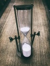 Hour glass timer retro time concept