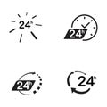 24 Hour icon vector illustration design