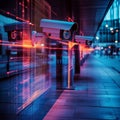 24hour lighting security system with moving object detection and thermal visualization