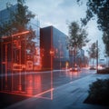 24hour lighting security system with moving object detection and thermal visualization