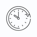 24Hour Service Clock Vector Icon Royalty Free Stock Photo