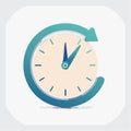 24Hour Service and Time Management Icon Royalty Free Stock Photo