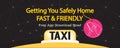 24 Hour Taxi Service 1500x600 Pixel Banner.