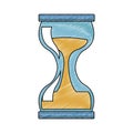 Hourglass antique symbol scribble