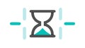 Hourglass with Arrows, Time Management and Process Flow, vector design Generative AI Royalty Free Stock Photo