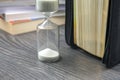 Hourglass and bible with. sow the seed of faith in God. Christianity and religion