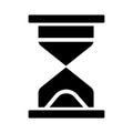 Hourglass black glyph icon