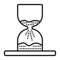 Hourglass black line icon