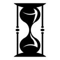 Hourglass black vector icon on white background