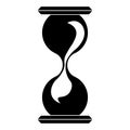 Hourglass black vector icon on white background