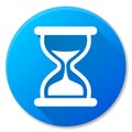 Hourglass blue circle icon design