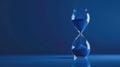 The hourglass with blue sand.AI generated image Royalty Free Stock Photo