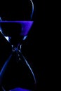 Hourglass blue silhouette Royalty Free Stock Photo