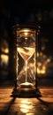 Hourglass with cinematic lighting generative AI