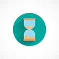 hourglass flat icon with shadow. time flat icon Royalty Free Stock Photo