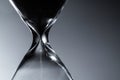 Hourglass Countdown in a Dark Close Up
