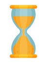 Hourglass countdown flat vector illustration isolate on a white background Royalty Free Stock Photo