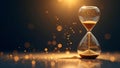 Hourglass Countdown to 2025 Time and the Future with a Gold Aesthetic Royalty Free Stock Photo