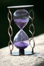 Hourglass counting down the time remaining