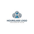 Hourglass design logo template Royalty Free Stock Photo